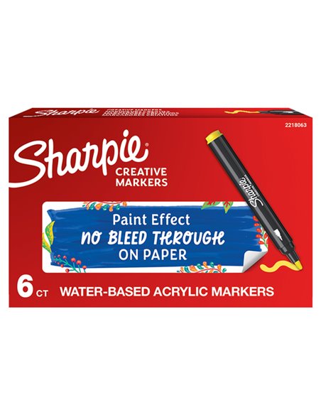 Marcatore acrilico Creative Marker punta tonda giallo Sharpie 2218063 SHARPIE A BASE D'ACQUA