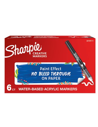 Marcatore acrilico Creative Marker punta pennello bianco Sharpie 2218111 SHARPIE A BASE D'ACQUA
