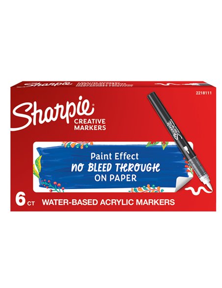 Marcatore acrilico Creative Marker punta pennello bianco Sharpie 2218111 SHARPIE A BASE D'ACQUA