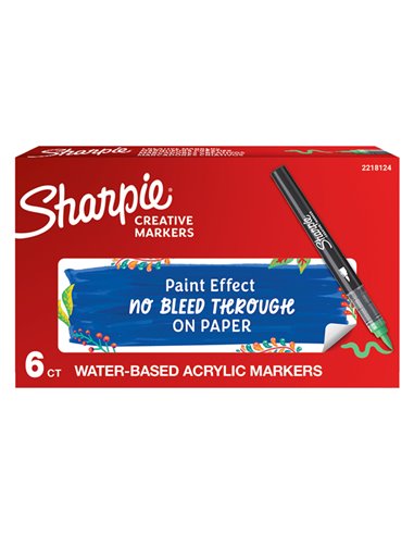 Marcatore acrilico Creative Marker punta pennello verde Sharpie 2218124 SHARPIE A BASE D'ACQUA