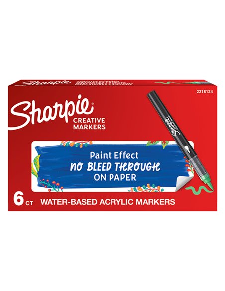 Marcatore acrilico Creative Marker punta pennello verde Sharpie 2218124 SHARPIE A BASE D'ACQUA