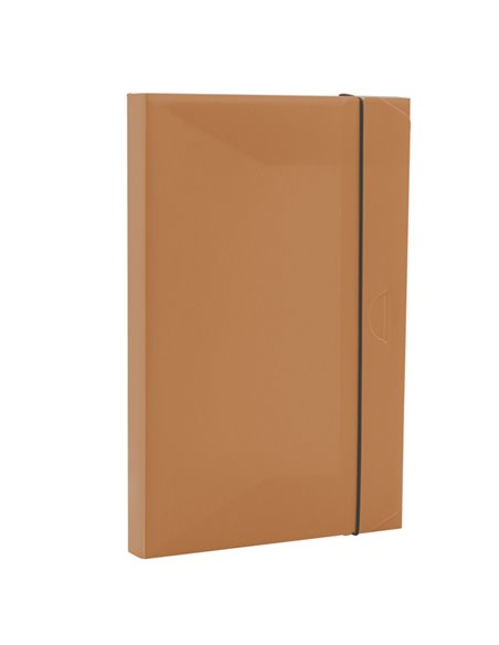 Cartella progetto HOLOS dorso 3cm in PP marrone 34,5x23,5x3cm Fellowes 100102108