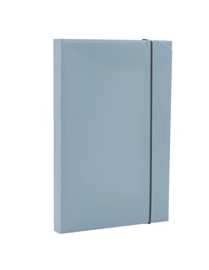 Cartella progetto HOLOS dorso 3cm in PP azzurro 34,5x23,5x3cm Fellowes 100102109 FELLOWES SCATOLE PROGETTO CON ELASTICO