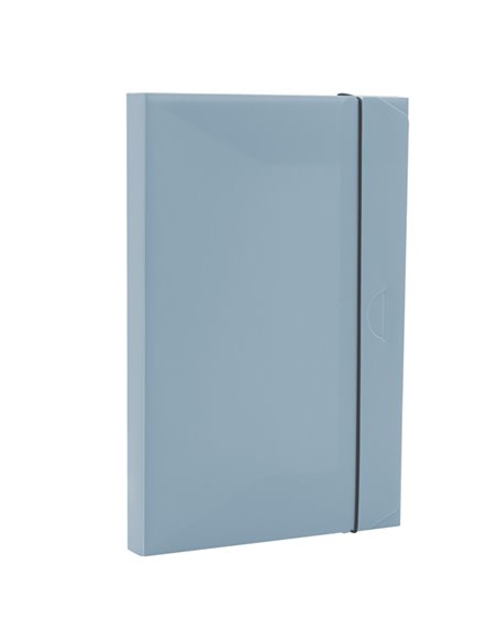 Cartella progetto HOLOS dorso 3cm in PP azzurro 34,5x23,5x3cm Fellowes 100102109 FELLOWES SCATOLE PROGETTO CON ELASTICO