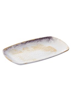 Piatto rettangolare Linea Galassia 23,5x15x2,5cm melamina Leone T8667 LEONE ACCESSORI PER IL BUFFET