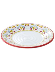 Piatto piano Linea CorfU' Ø21,5x2cm melamina Leone T8640 LEONE ACCESSORI PER IL BUFFET