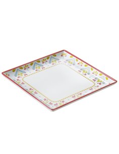 Piatto quadrato Linea CorfU' 17x17x2cm melamina Leone T8646 LEONE ACCESSORI PER IL BUFFET