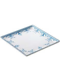 Piatto quadrato Linea Zante 17x17x2cm melamina Leone T8636 LEONE ACCESSORI PER IL BUFFET