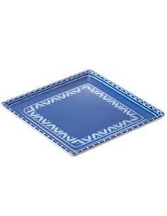 Piatto quadrato Linea Itaca 17x17x2cm melamina Leone T8656 LEONE ACCESSORI PER IL BUFFET