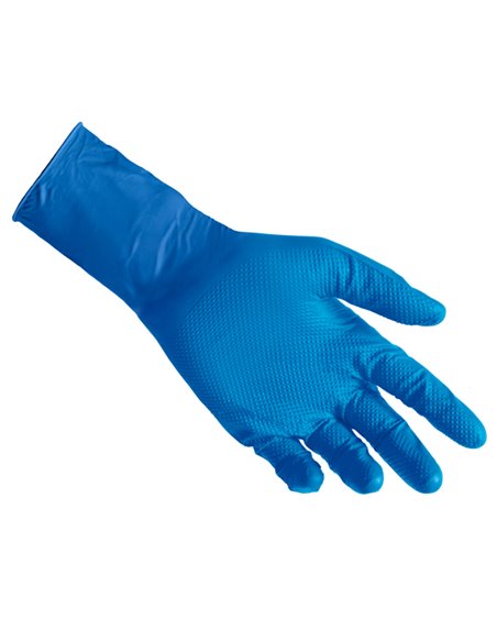 Conf 50 Guanti in nitrile N65 Plus s/polvere taglia L blu Reflexx (delist) N65P/L Reflexx GUANTI DI PROTEZIONE