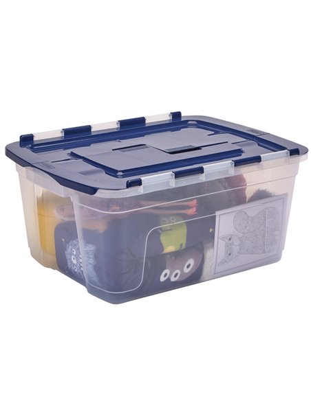 Contenitore multiuso con coperchio a cerniera 43x59xH28cm 45L Bankers Box 100135774 BANKERS BOX CONTENITORI MULTIUSO