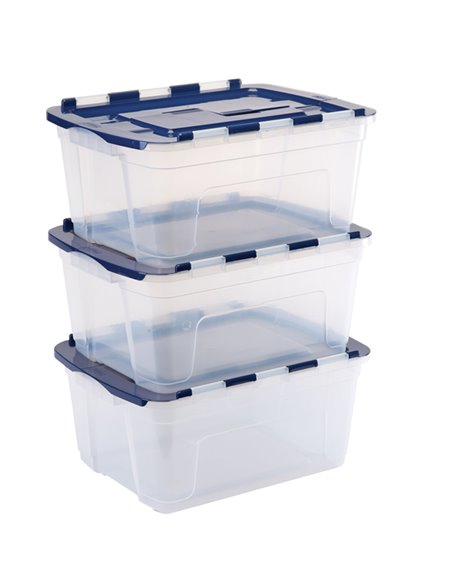 Contenitore multiuso con coperchio a cerniera 43x59xH28cm 45L Bankers Box 100135774 BANKERS BOX CONTENITORI MULTIUSO