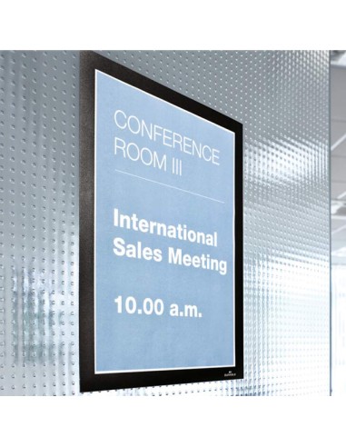 Conf.10 Cornici adesive Duraframe® A4 21x29,7cm nero Durable 4882-01 DURABLE CORNICI DA PARETE E SUPPORTI