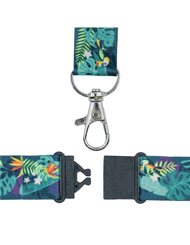 Conf. 10 Cordoncino riciclato fantasia tropicale 440x20mm,Rpet Avery R4828T