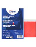 Conf. 500 braccialetti identificativi in Tyvek® rosso fluo 256x19mm (10et/fg) 50 TYVRD-50