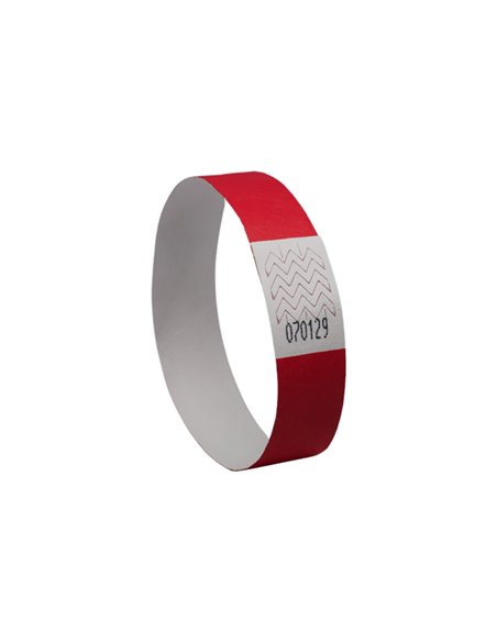 Conf. 500 braccialetti identificativi in Tyvek® rosso fluo 256x19mm (10et/fg) 50 TYVRD-50 AVERY PORTABADGE E ACCESSORI