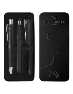 Set stilo B Poly Pen + sfera 0,7mm Poly Ball fusto nero Faber Castell 241050 FABER-CASTELL A SCATTO