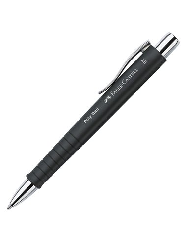 Set stilo B Poly Pen + sfera 0,7mm Poly Ball fusto nero Faber Castell 241050 FABER-CASTELL A SCATTO