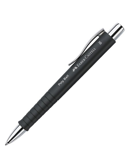 Set stilo B Poly Pen + sfera 0,7mm Poly Ball fusto nero Faber Castell 241050 FABER-CASTELL A SCATTO