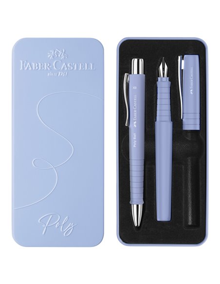 Set stilo B Poly Pen + sfera 0,7mm Poly Ball fusto pale iris Faber Castell 241051 FABER-CASTELL A SCATTO