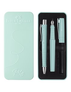 Set stilo B Poly Pen + sfera 0,7mm Poly Ball fusto caribic blue Faber Castell 241053 FABER-CASTELL A SCATTO