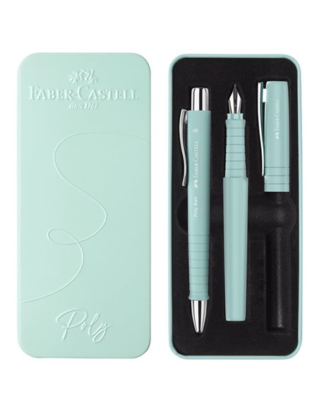 Set stilo B Poly Pen + sfera 0,7mm Poly Ball fusto caribic blue Faber Castell 241053 FABER-CASTELL A SCATTO