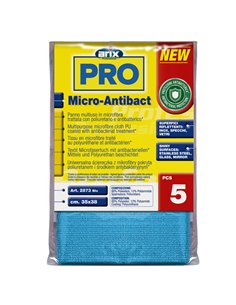 Conf 5 Panni multiuso Micro-Antibact 35x38cm blu Arix 3 2873