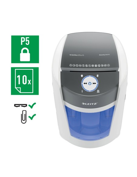 Distruggidocumenti OptiMax Office P5 Leitz 83600000 LEITZ A FRAMMENTI E MICROFRAMMENTI