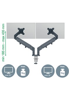 Braccio salvaspazio per monitor doppio grigio scuro Leitz 65370089 LEITZ SUPPORTI-BRACCI MONITOR-NOTEBOOK 2