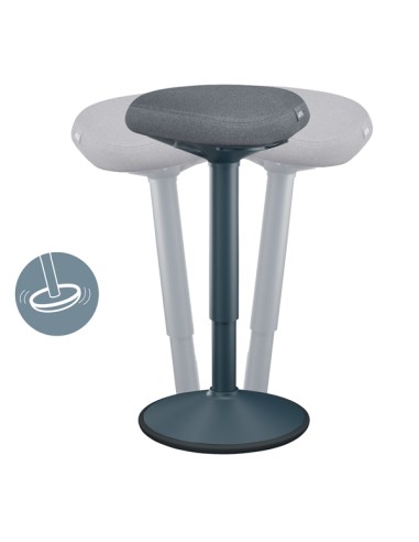 Sgabello Active Comfort in piedi grigio scuro Leitz 65450089 LEITZ SEDUTE TECNICHE E SGABELLI