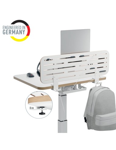 Pannello Forato grande per scrivanie compatte Sit-Stand 80x25x0,8cm c/supporto P 65490000