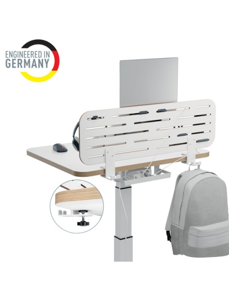 Pannello Forato grande per scrivanie compatte Sit-Stand 80x25x0,8cm c/supporto P 65490000
