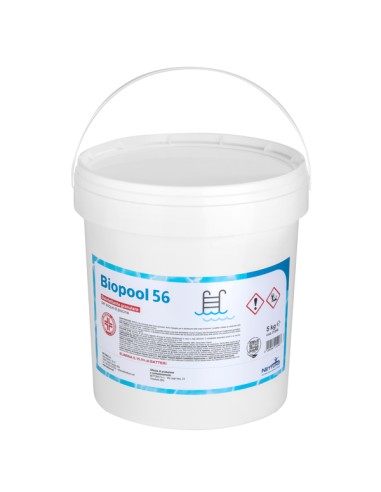 Disinfettante granulare per acque di piscine Biopool 56 in secchio da 5Kg 01246
