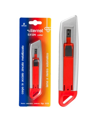 Cutter SX 12N in acciaio con lama a rientro automatico Iternet 4301