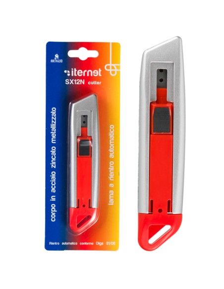 Cutter SX 12N in acciaio con lama a rientro automatico Iternet 4301