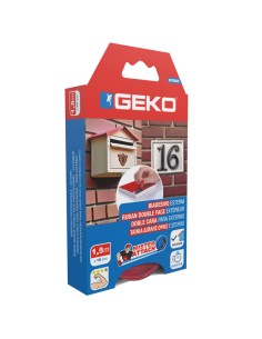 Nastro biadesivo OUTDOOR Mister Attach 19mmx1,5m grigio/rosso Geko 8200800001 Geko NASTRI BIADESIVI