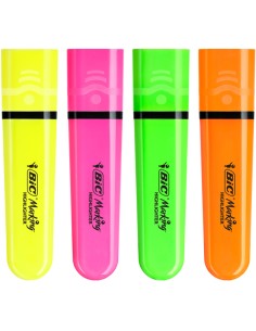 Astuccio 4 evidenziatori Flat colori assortiti fluo BIC® 517952 BIC COLORE LIQUIDO 2