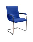Seduta attesa CYNDY rivestimento Eco leather blu Unisit CNS/KB