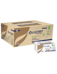 Pacco da 220 asciugamani piegati a Z EcoNatural Lucart 864036U