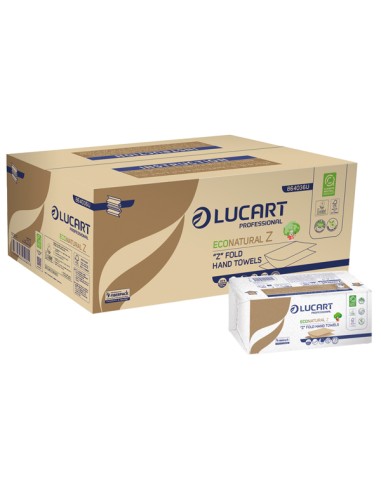Pacco da 220 asciugamani piegati a Z EcoNatural Lucart 864036U