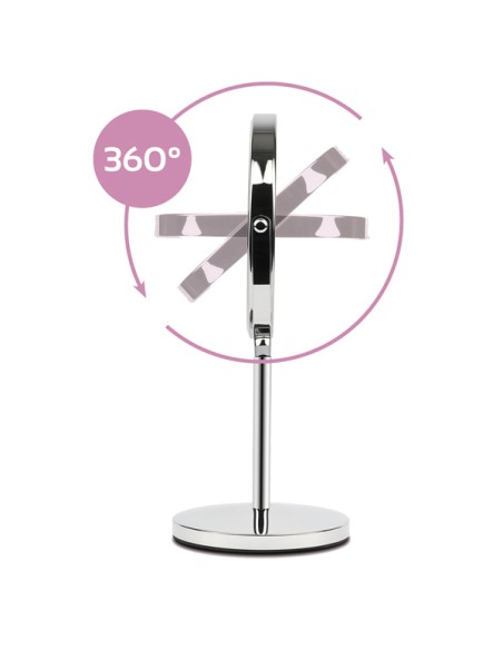 Specchio per trucco c/ingrandimento x3 Ø specchio 15,5 x H32cm grigio Girmi BE0100 GIRMI ACCESSORI PER IL BAGNO E DISPENSER