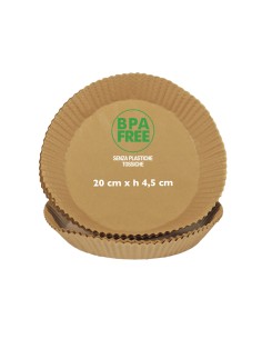 Conf 25 Vaschette cartaforno per friggitrice ad aria in busta Ø20cm x H4,5cm ava 29370 2
