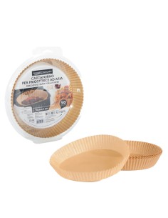 Conf 50 Vaschette cartaforno per friggitrice ad aria in astuccio Ø20cm x H4,5cm 29380