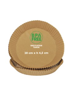 Conf 50 Vaschette cartaforno per friggitrice ad aria in astuccio Ø20cm x H4,5cm 29380 2