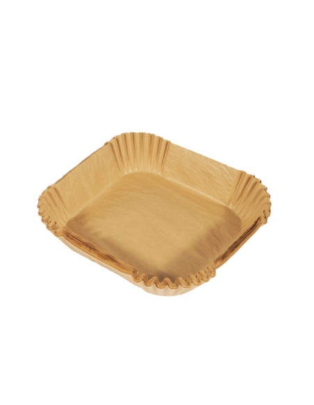 Conf 50 Vaschette cartaforno per friggitrice ad aria in astuccio 16 x 16 x H4,5c 29385