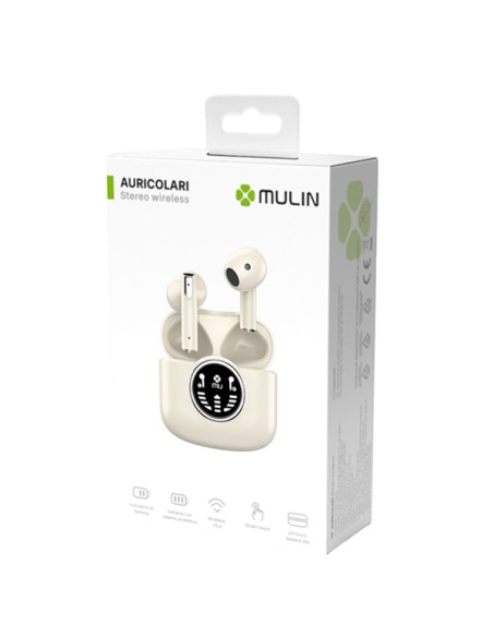 Auricolare Bluetooth 5.3 -Bianco -MU P40 PRO WT No Brand ALTOPARLANTI-MICROFONI-CUFFIE
