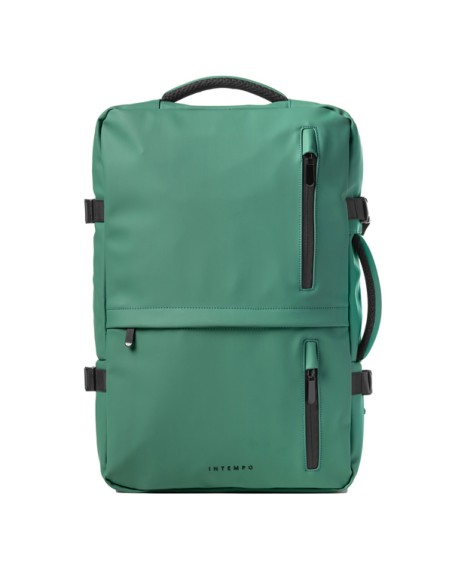 Zaino Travel Backpack Drop2Go gomma antipioggia dim. 30x15x45cm verde InTempo 9235DRG24