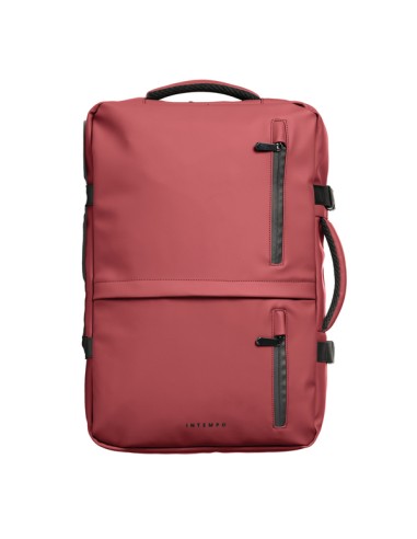 Zaino Travel Backpack Drop2Go gomma antipioggia dim. 30x15x45cm bordeaux InTempo 9235DRG30