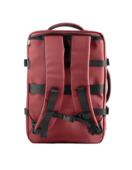 Zaino Travel Backpack Drop2Go gomma antipioggia dim. 30x15x45cm bordeaux InTempo 9235DRG30