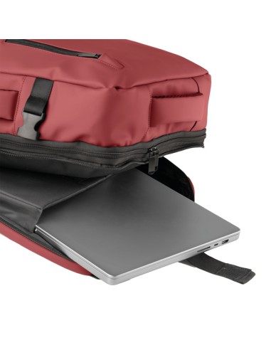 Zaino Travel Backpack Drop2Go gomma antipioggia dim. 30x15x45cm bordeaux InTempo 9235DRG30